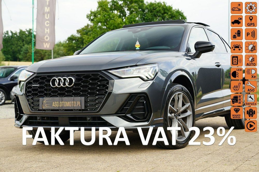 Audi Q3 Sportback S-LINE skóra 4X4 el.klapa PANORAMA el.fotele NAWI matrix HD kamera ful