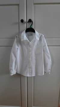 Max&Mia r.122 śliczna biała koszula dla dziewczynki długi rękaw