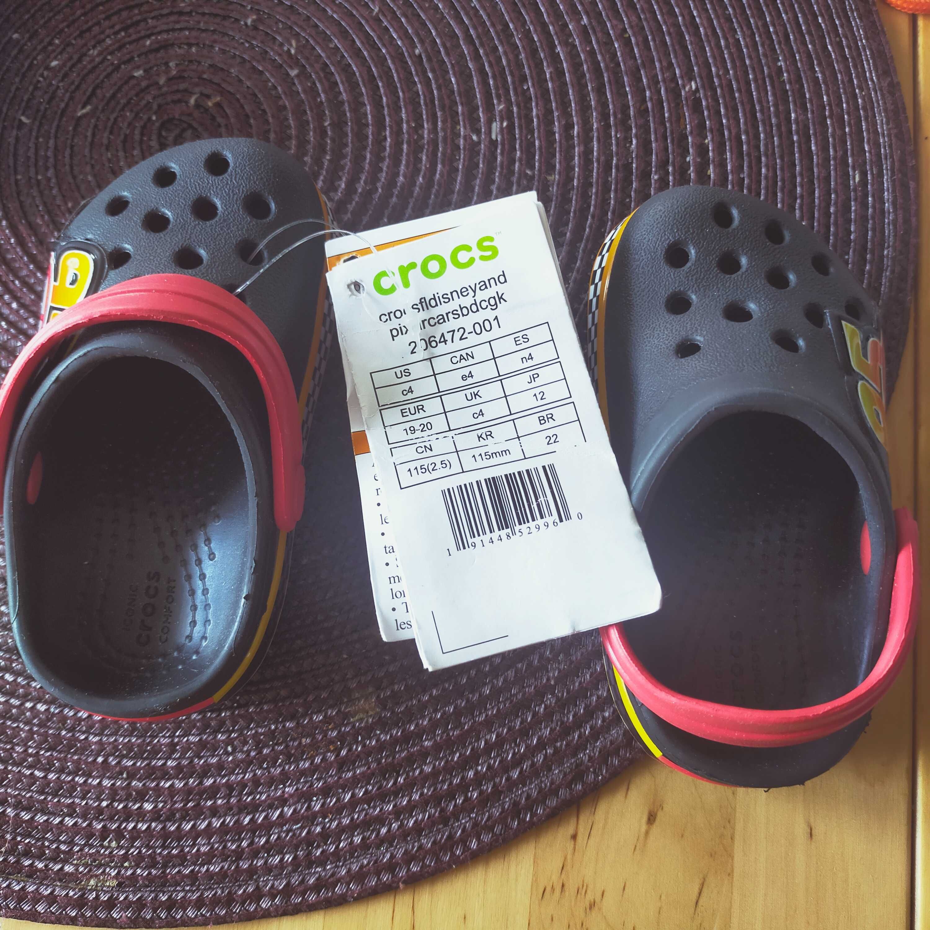 Crocs rozm 19-20, nowe, chłopiec, Pixar cars,