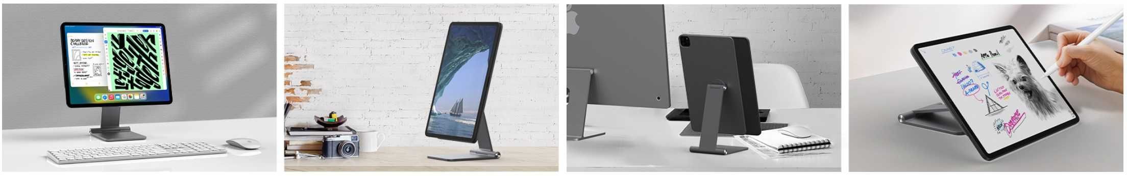 Stojak magnetyczny do Apple iPad Pro 12,9" LULULOOK uchwyt szary