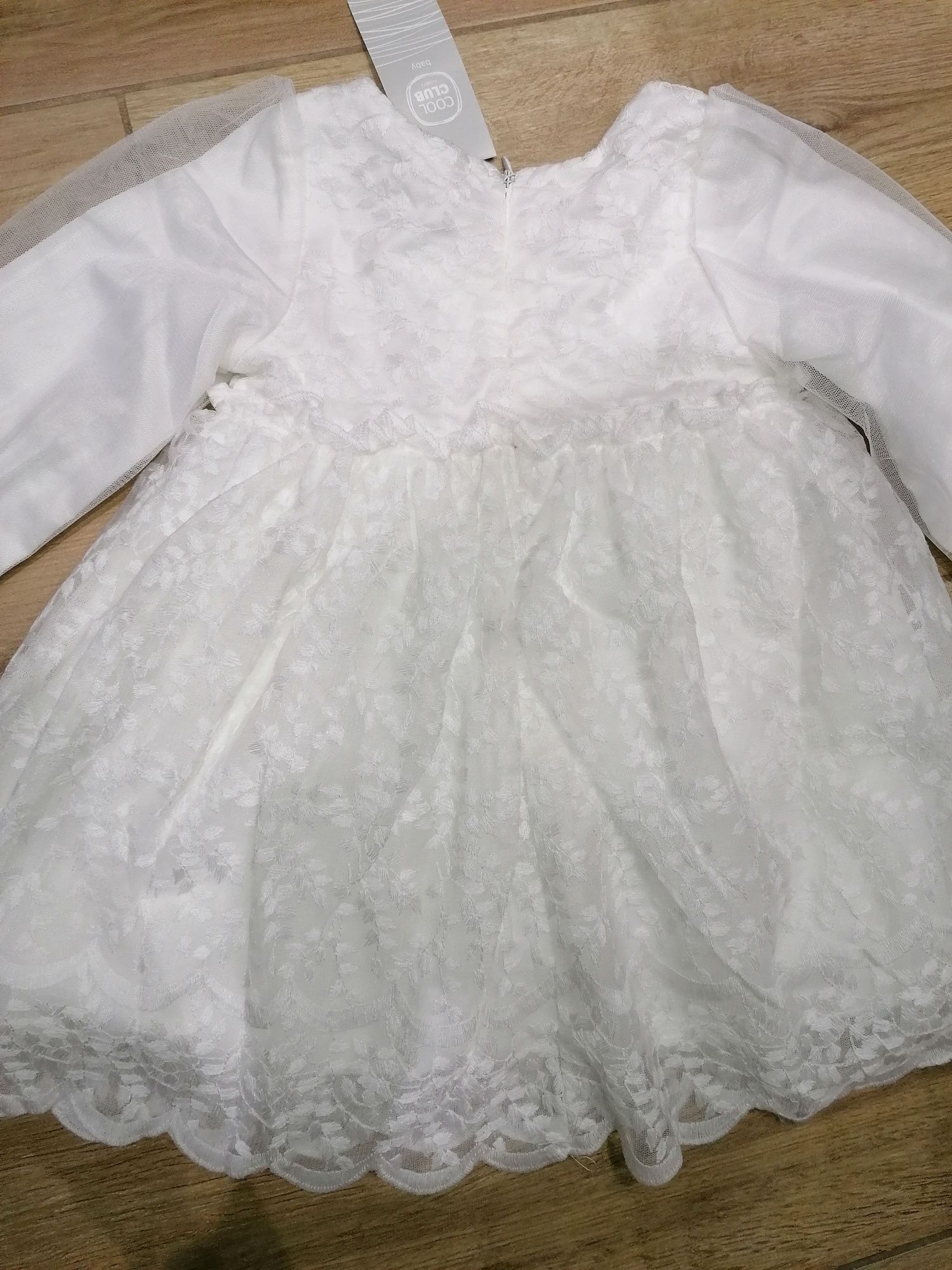 Nowa biała sukienka Cool Club chrzest r. 86