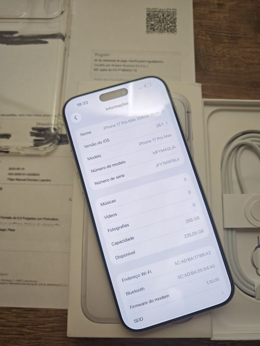 iPhone 17 Pro Max 6.9" 256GB Branco Seminovo  C/Garantia Aceito Retoma