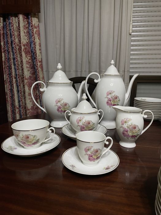 Serviço Jantar / Chá / Café Porcelana SPAL 12 Pessoas Completo Vintage