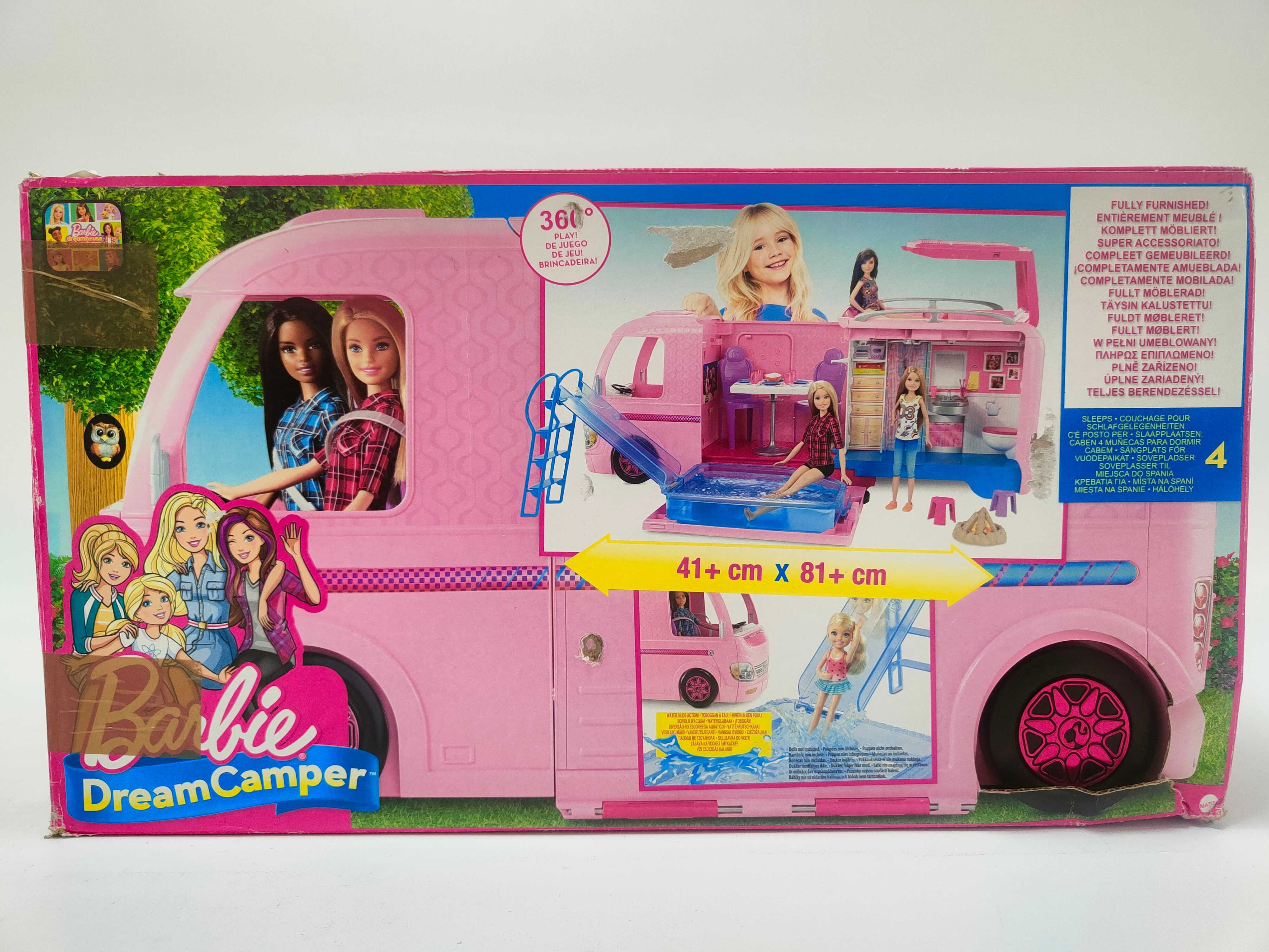 Mattel Barbie Kamper FBR34 WYMARZONY KAMPER Auto Pojazd K3