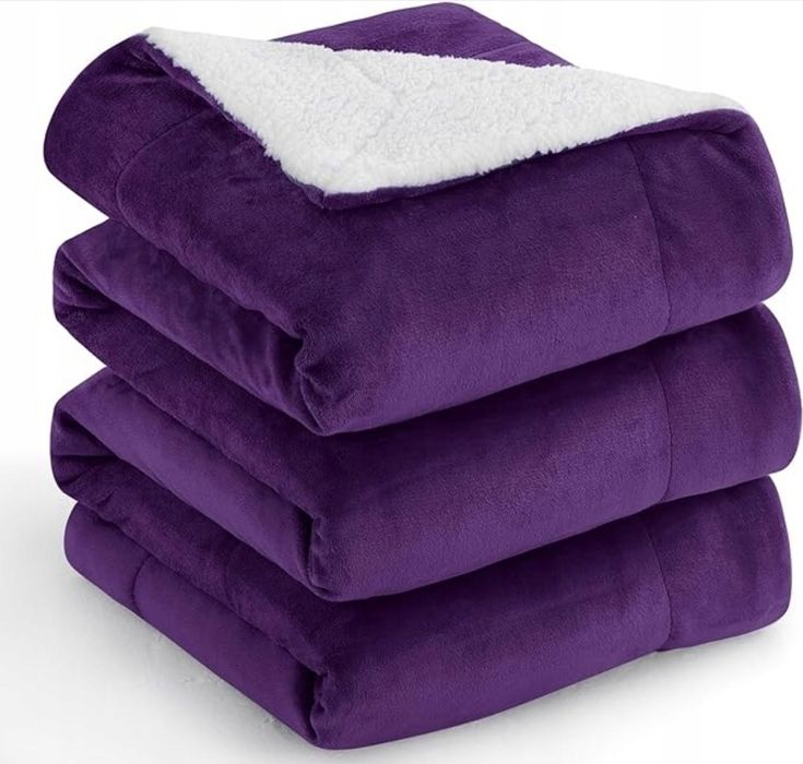 Gruby, przytulny, puszysty koc Aisbo, fioletowy 220 x 240cm
DO