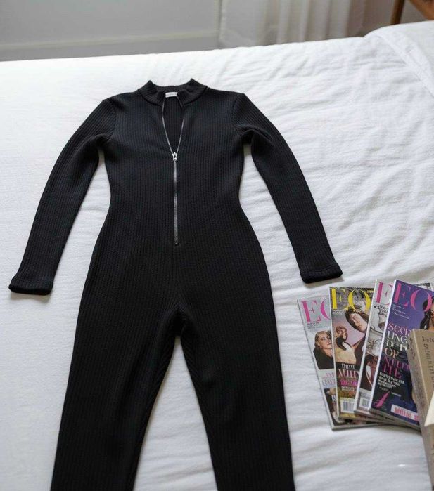 Теплий спортивний комбінезон на флісі утеплений комбез в рубчик