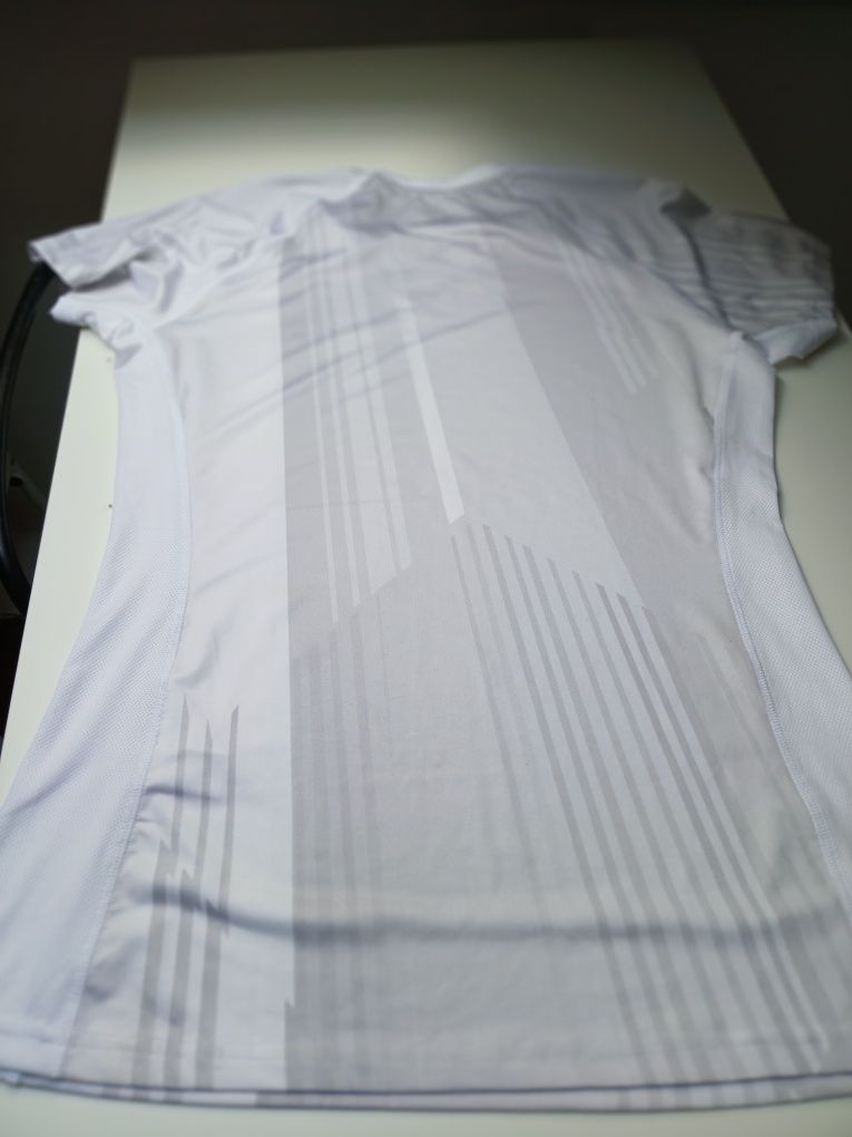 Sportowy siatkarski T-shirt szaro-biały 4F