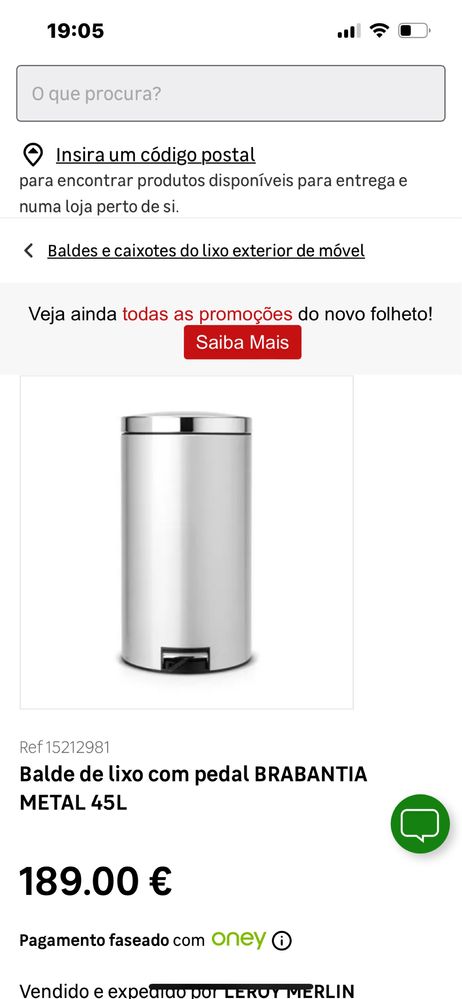 Balde de Lixo Brabantia