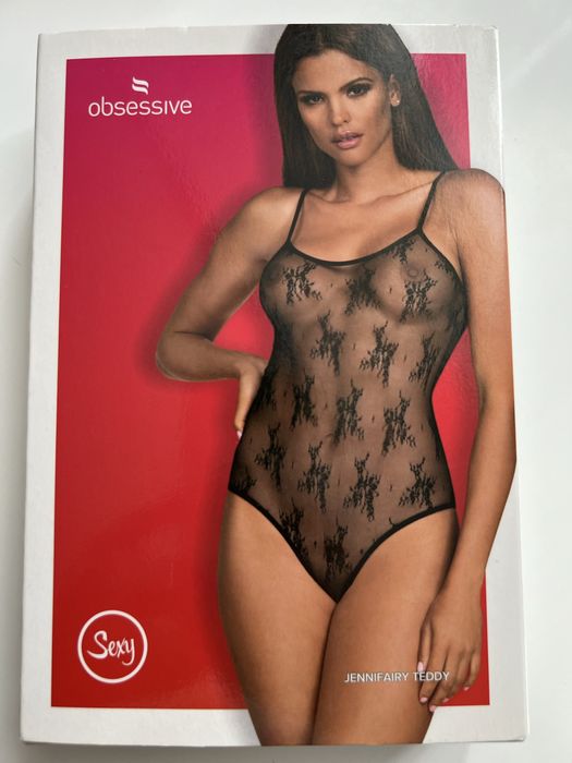 Боді ( жіноча білизна ) Obsessive Jennifairy з вишивкою, прозоре