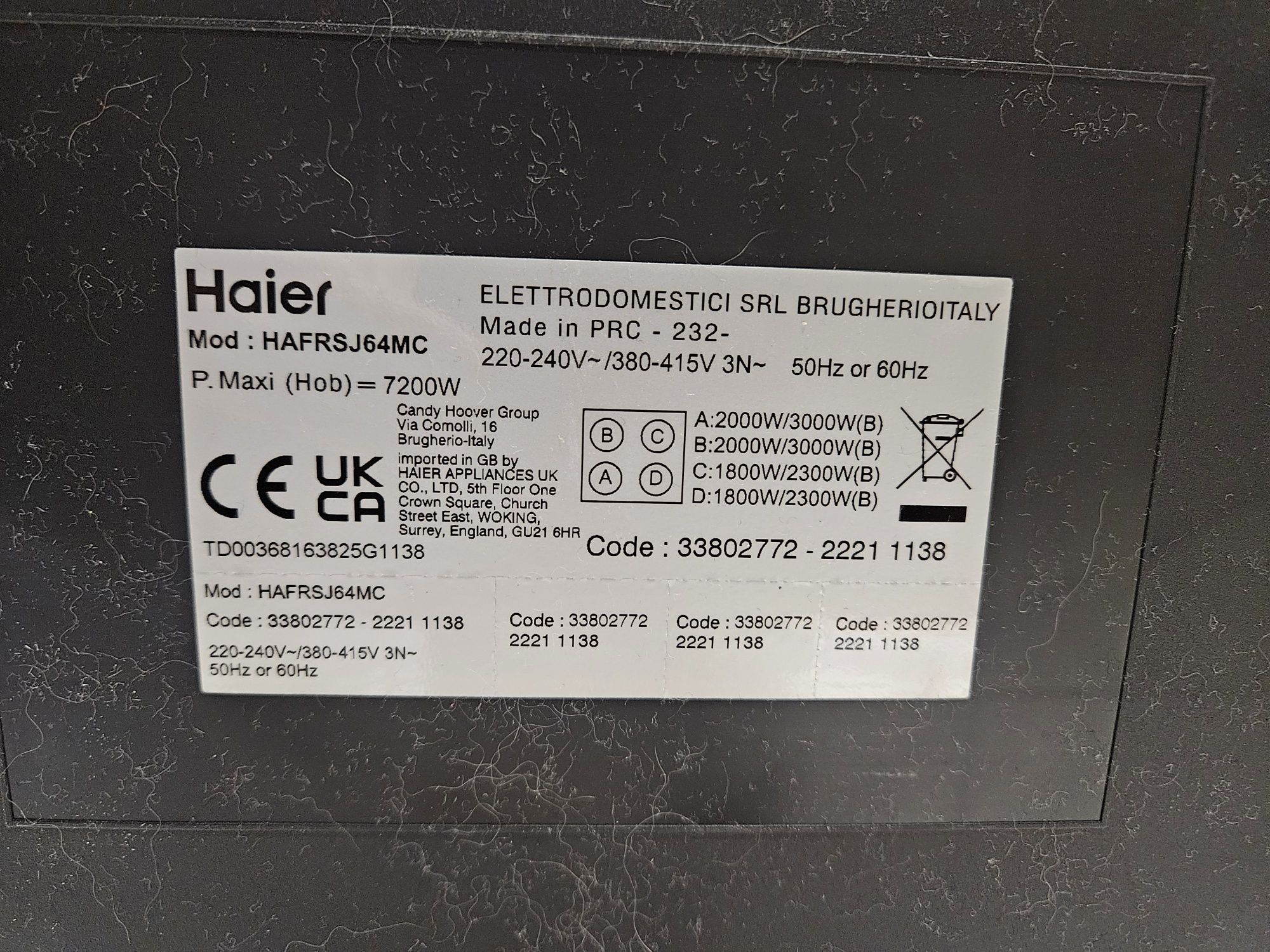 Płyta indukcyjna HAIER