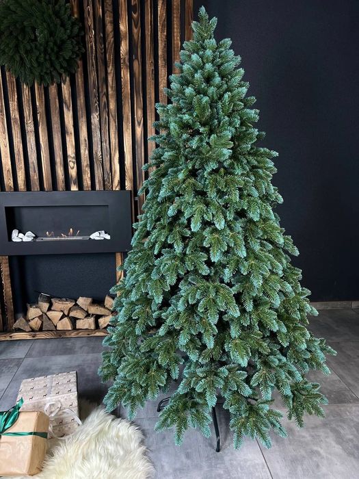 Канадська лита штучна ялинка зелена з блакитними кінчиками від 1,5 м