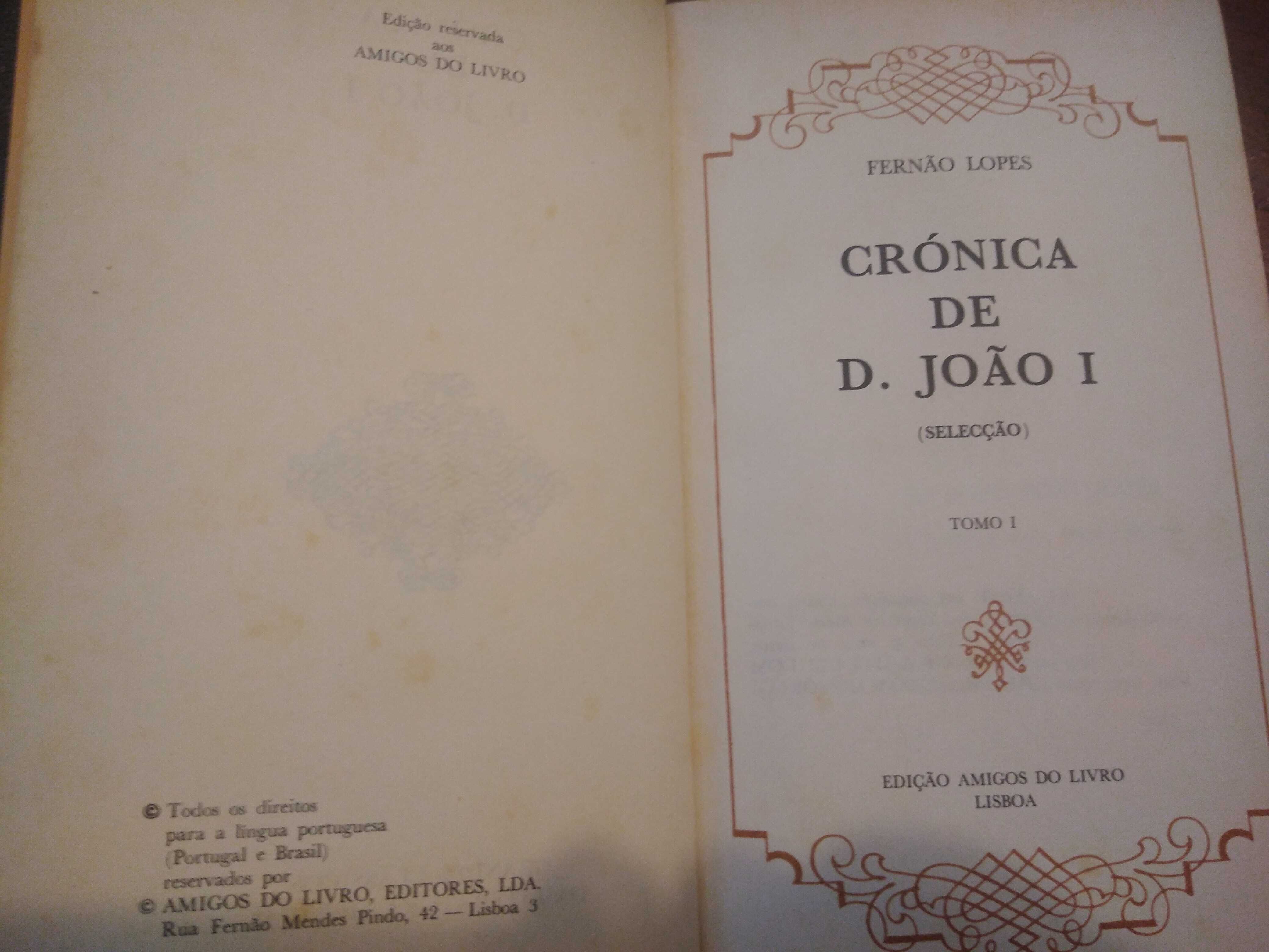 Fernão Lopes - Crónica de D. João I (selecção), Tomo I