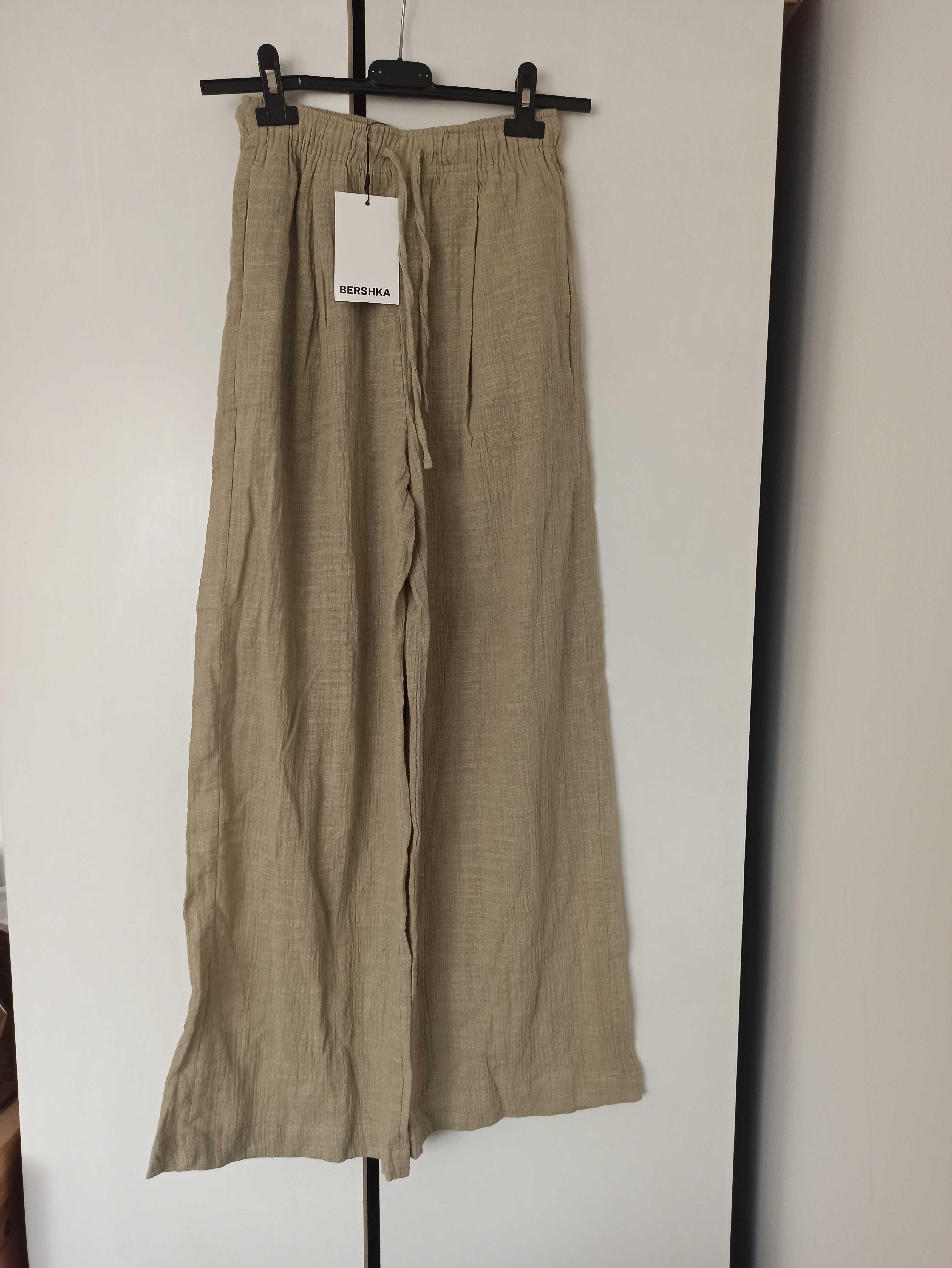 Nowe z metką spodnie wide leg Bershka r. XS