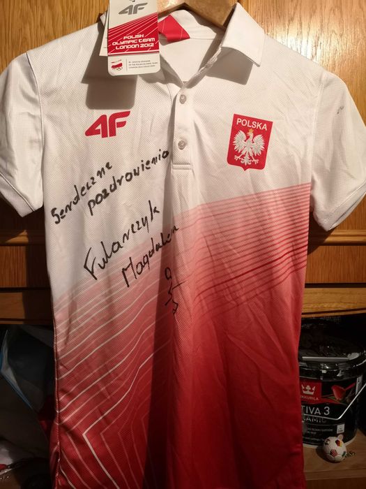 Kolekcjonerska koszulka Polski polo 4F Londyn 2012 nowa z autografem.