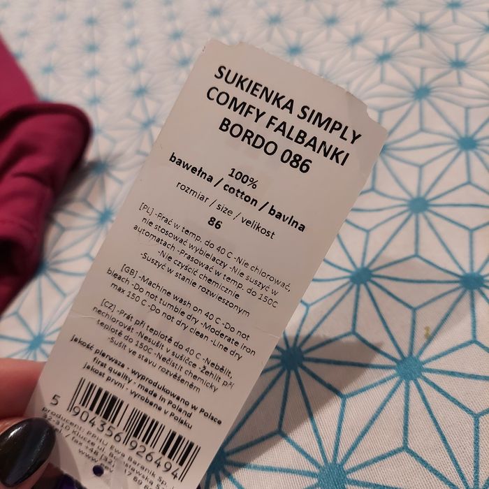 Sukienka dla dziewczynki 86 nowa