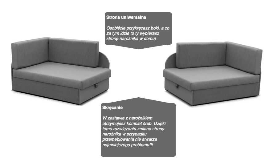 Narożnik Dziecięcy Z Funkcją Spania Sofa Kanapa Łóżko Szybka wysyłka