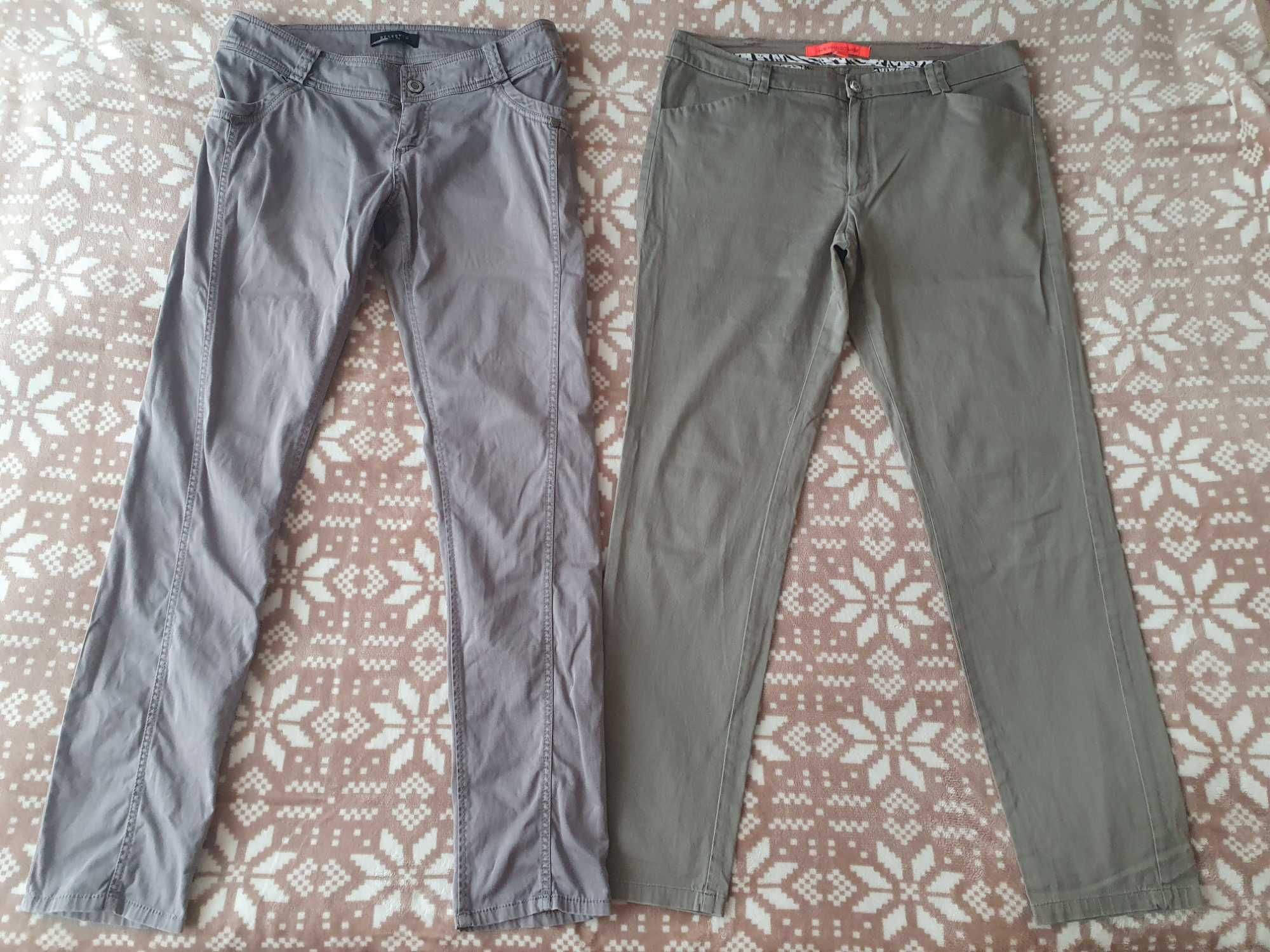 2x spodnie bawełniane jasna zieleń khaki 40/42 Reserved Mango