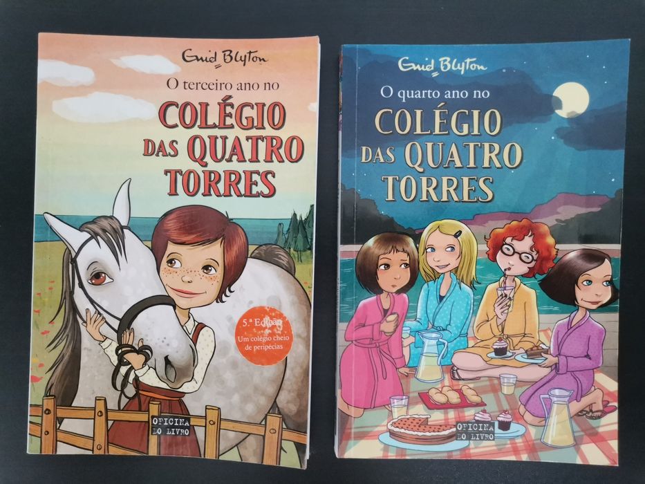 Livros juvenis  "O colégio das 4 torres", Enid Blyton