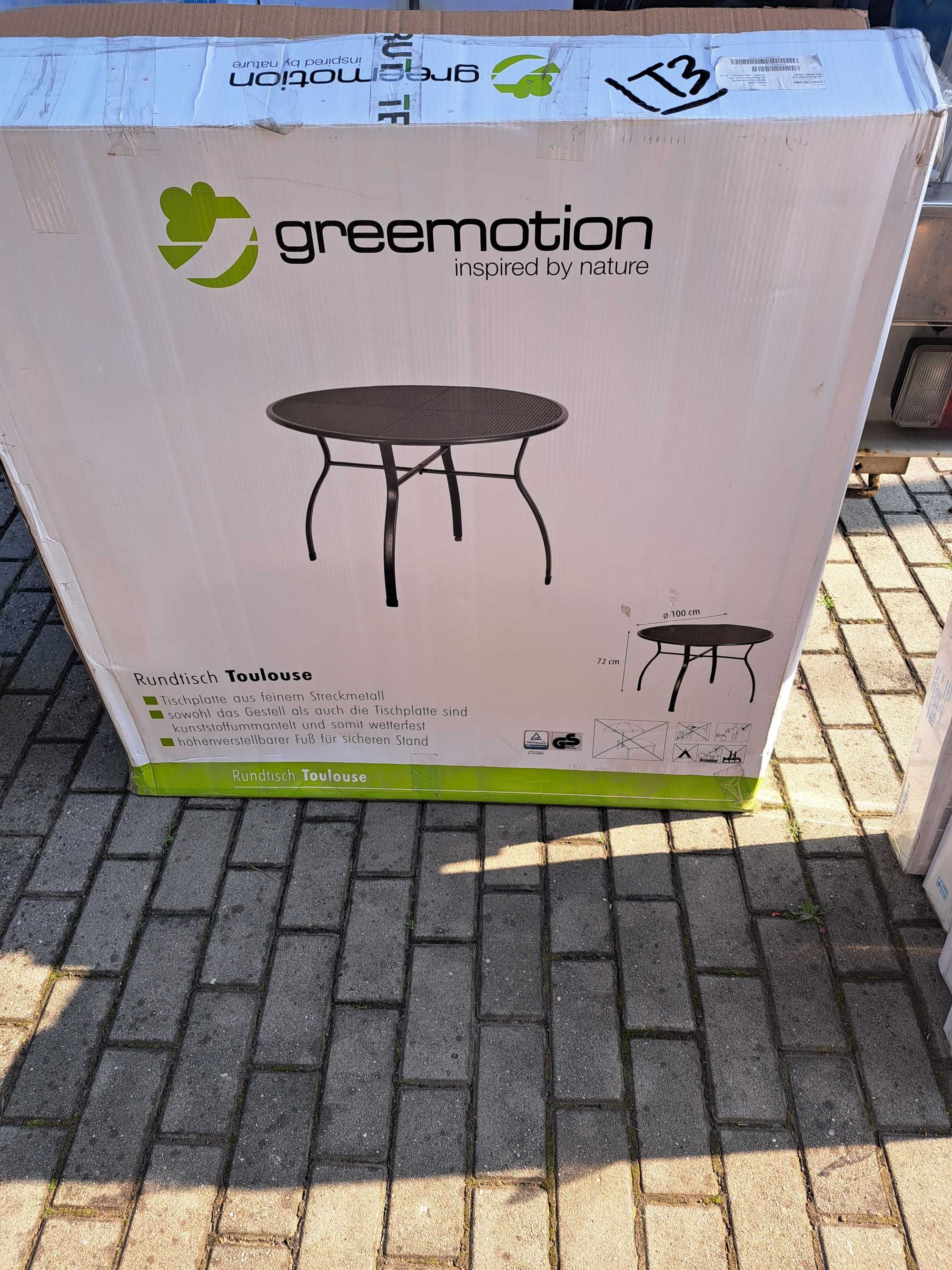 Stół Ogrodowy Tarasowy DUŻY Greemotion METAL 100 cm