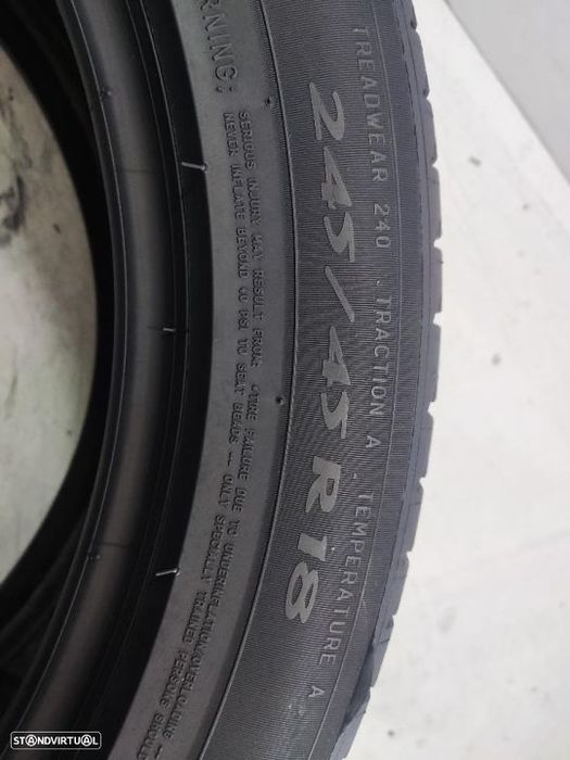 2 pneus semi novos 245-45r18 michelin - oferta dos portes