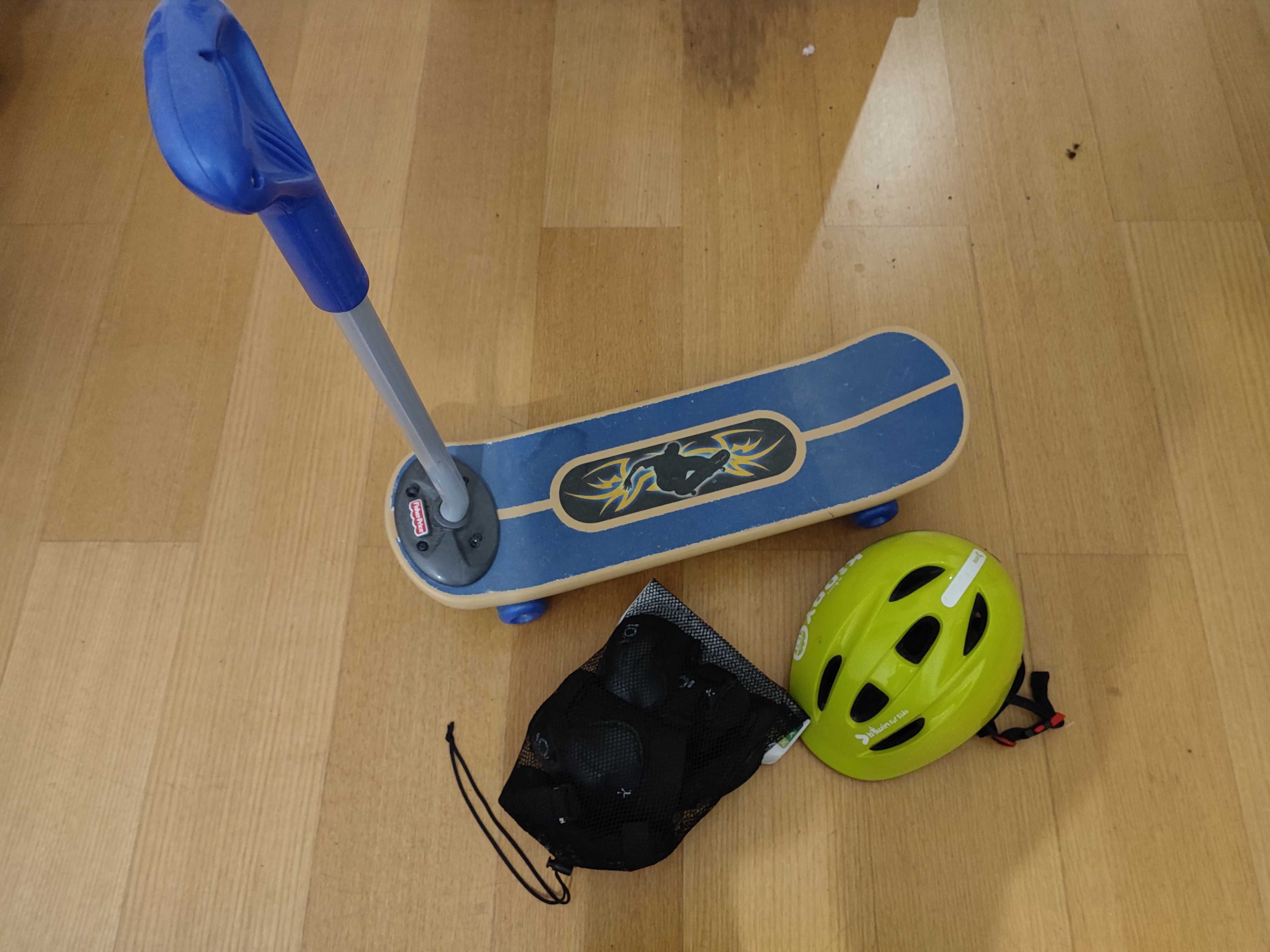 Skate para iniciante + Capacete + Proteçóes