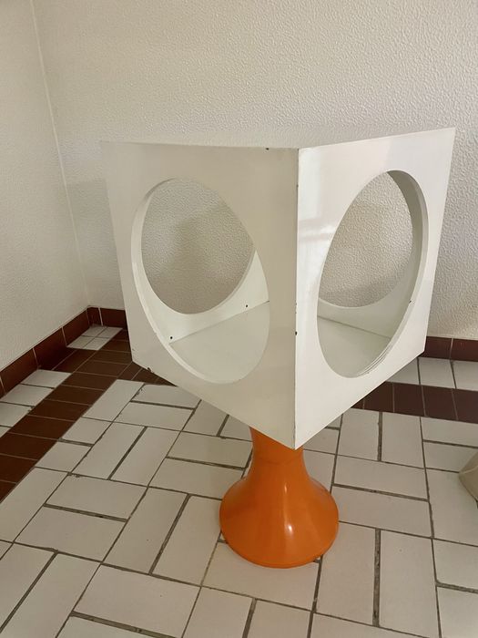 Wooden Space Age Mid Century Modern Side Table Mesa Armario Consola