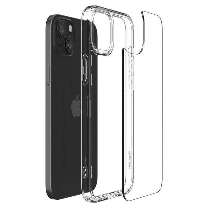 Pokrowiec na telefon iPhone 15 Spigen Crystal Hybrid, Przezroczysty