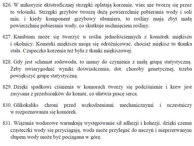Zeszyt błędów z biologii - notatki z korepetycji z egzaminatorem