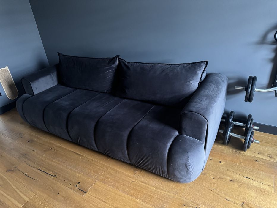 Sofa 3-osobowa w kolorze szarym – jak nowa!