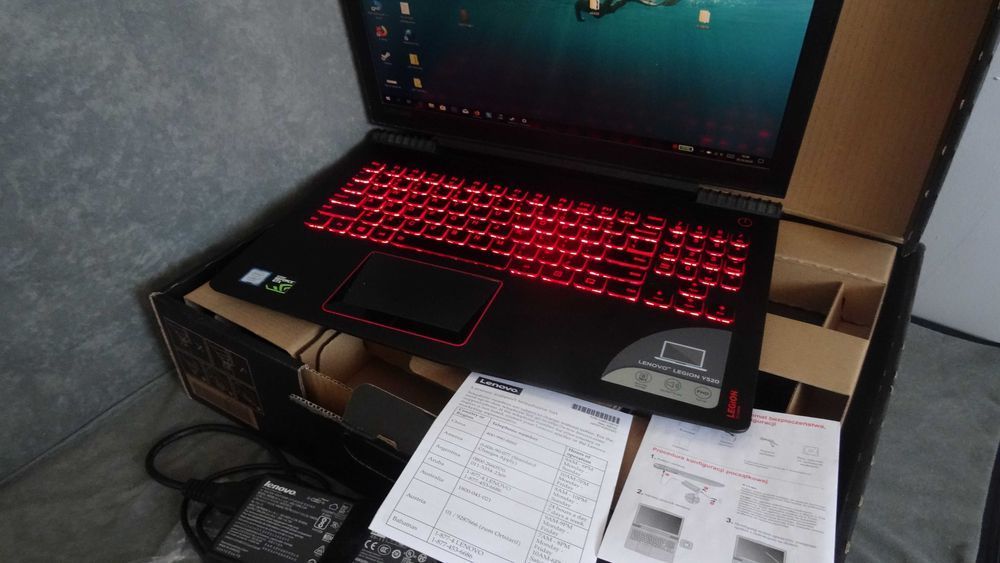 LENOVO Y520 i7 7700HQ 8GB ram GTX1050 | SSD 240GB + HDD 1TB pudełko FV