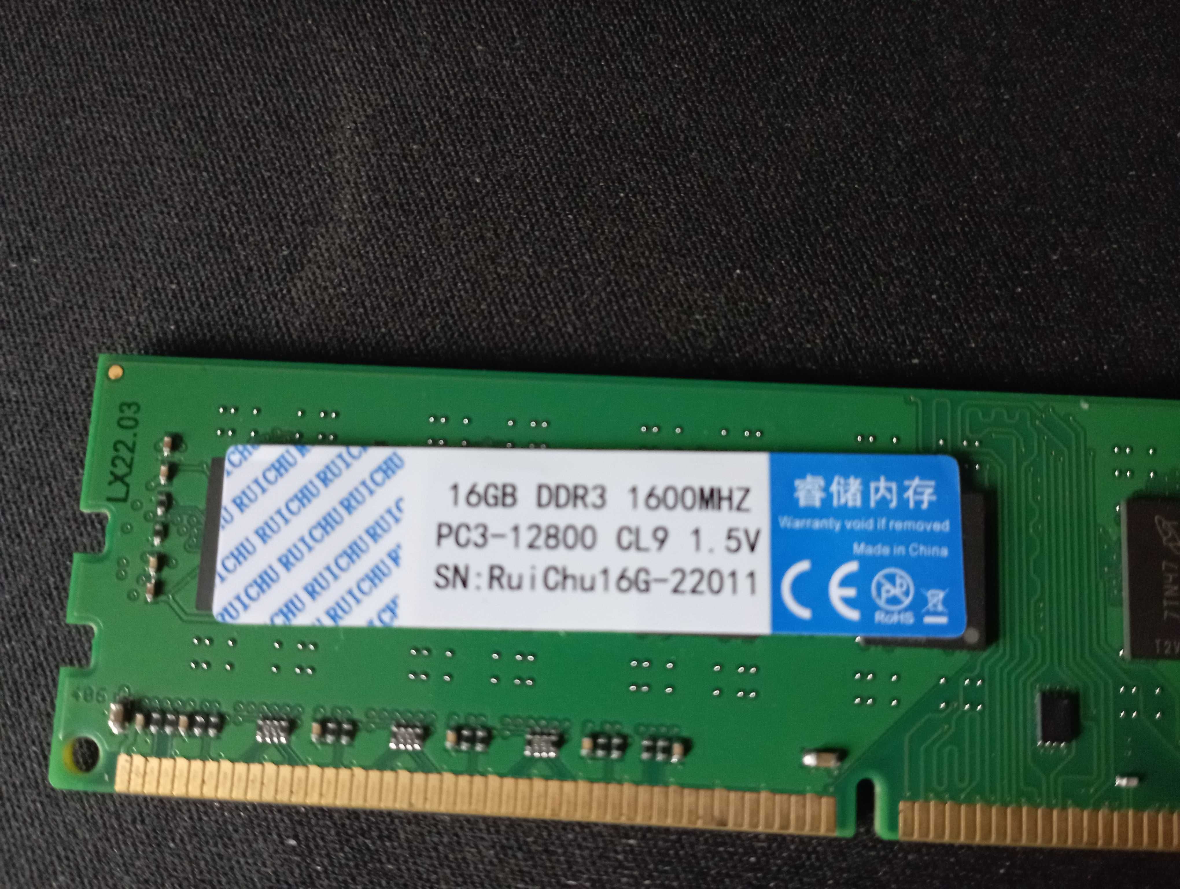 Ramy DDR3 8gb 1600MHz