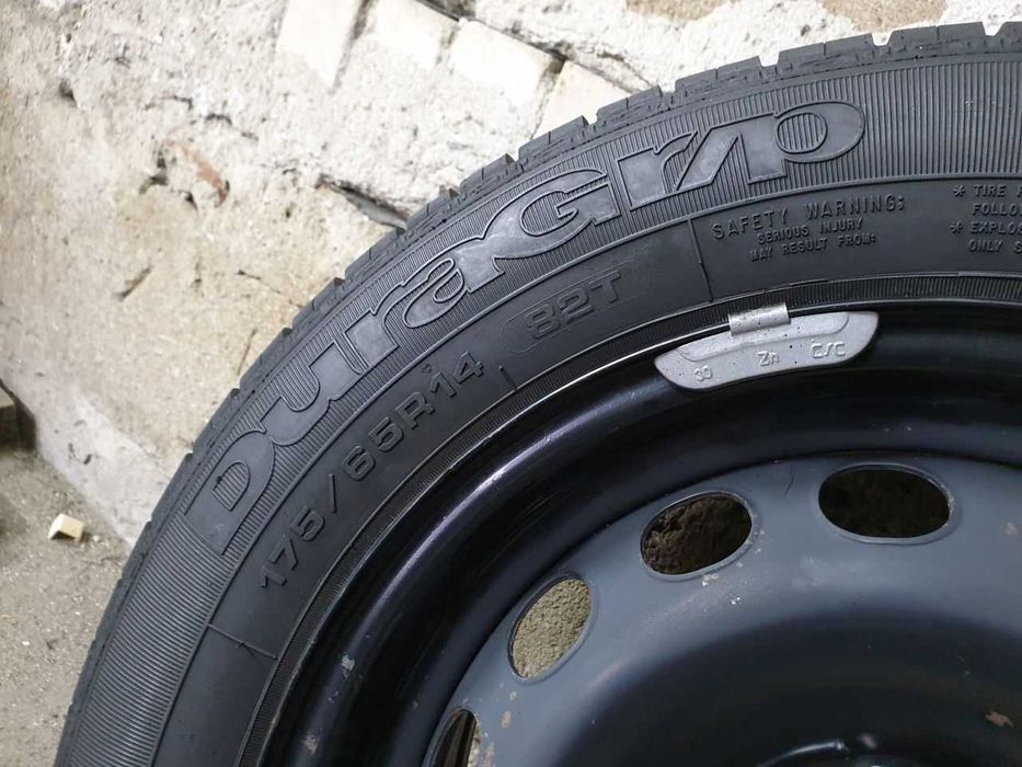 Felgi stal koła Fiat R14 4x98 opony letnie 175/65R14 6,4mm