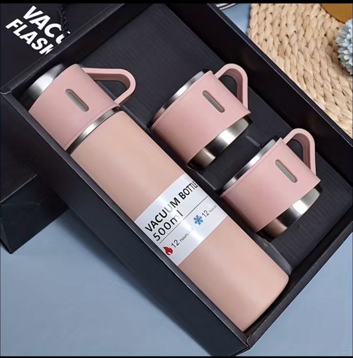 Термос із нержавіючої сталі з вакуумною ізоляцією та дорожні кружки