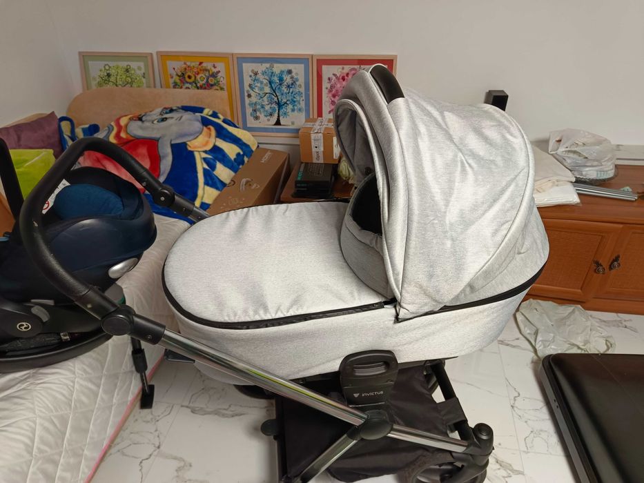 Wózek 3w1 + baza isofix Invictus