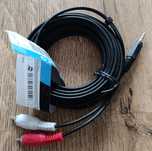 Kabel audio 2 x RCA 3.5 mm