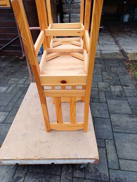 NOWE Mocne solidne krzesła drewniane sosnowe transport lub wysyłka