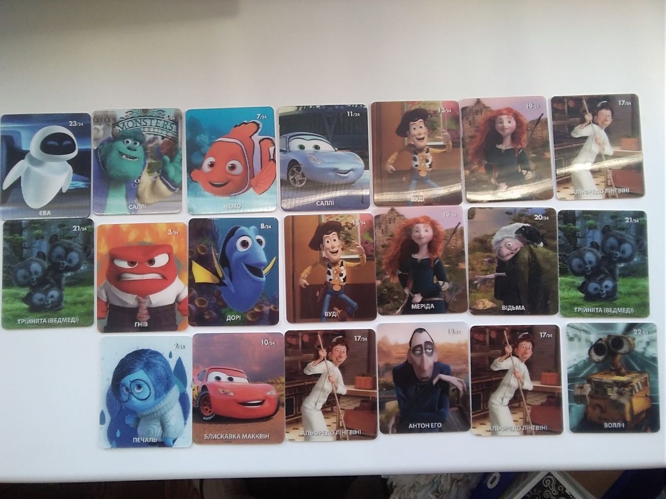 Disney PIXAR. Колекційні картки 60 гр