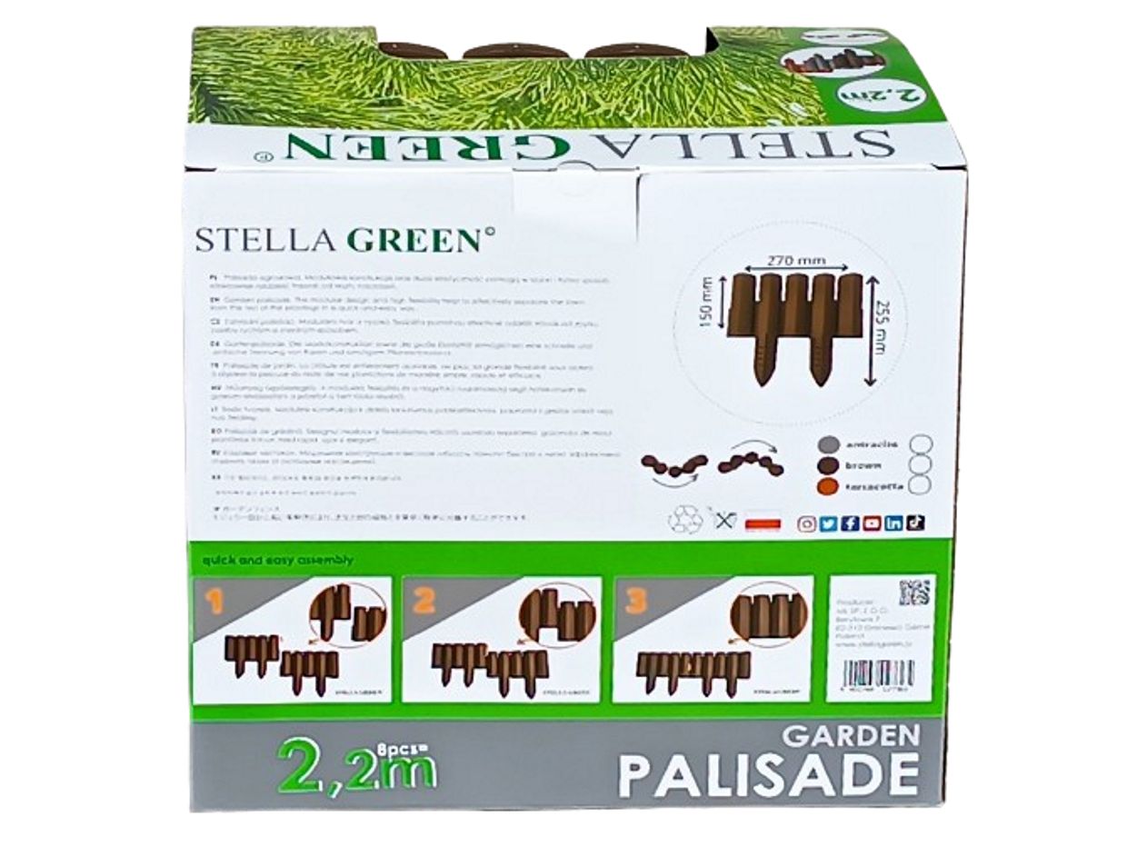 Palisada ogrodowa, Krawężnik, Obrzeże 2,2m