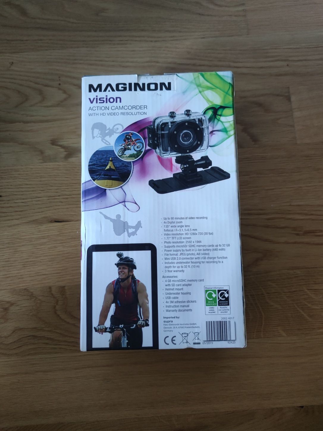 Maginon vision action camcorder kamerka HD wodoodporna