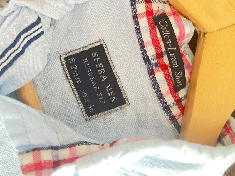 Camisa Sphera Regular Fit Algodão/linho Azul S