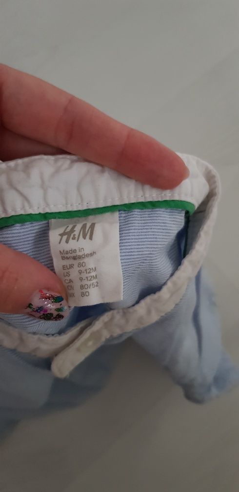 Koszula niebieskia H&M roz. 80 j.nowa modna koszulka