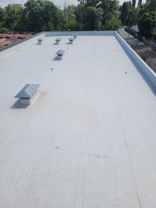 Монтаж ПВХ  Мембрани, руберойду. Ремонт плоскої покрівлі.