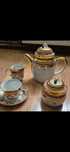 Zestaw do kawy/herbaty porcelana Krzysztof złoty