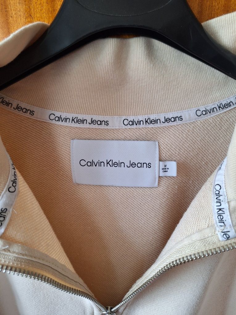 Calvin klein cropped zip neck polo sweatshirt  поло світшот