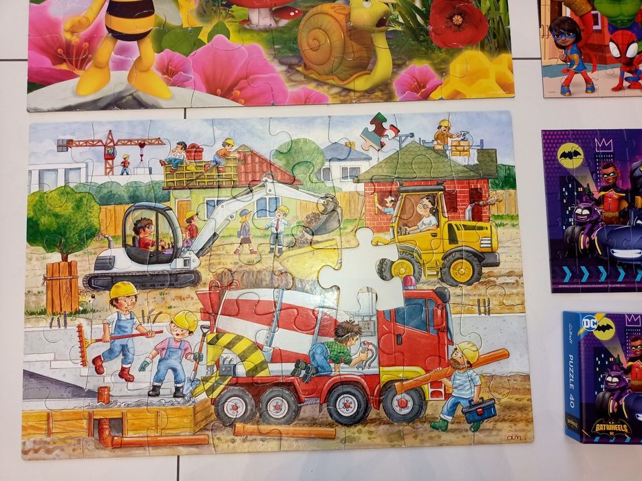 Zestaw Puzzle 4 komplety puzzli dla chłopca 3- 5 lat