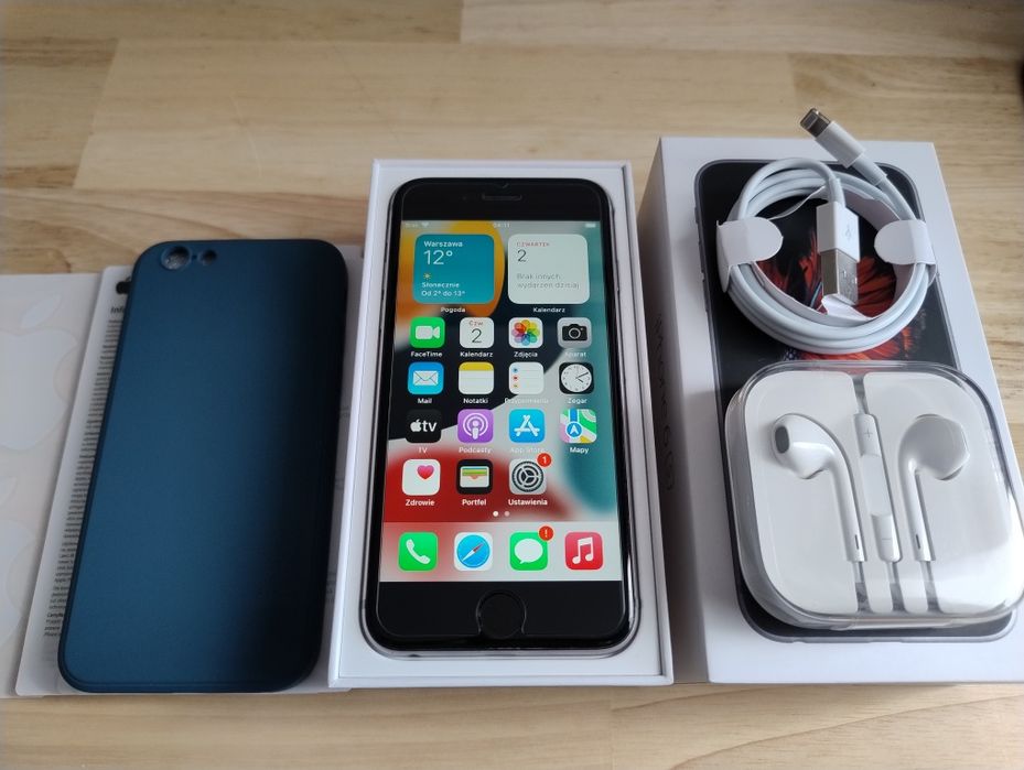 iPhone 6S 32GB Space Gray + case + sluchawki + kondycja 100%