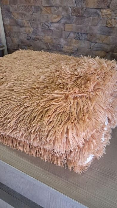 Плед теплий Травка двосторонній з овчиною