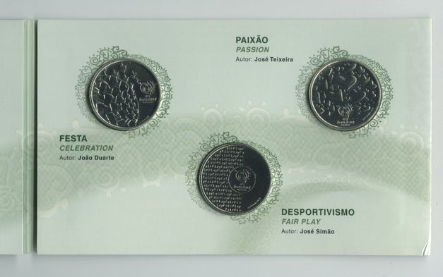 Moedas BNC "Euro 2004" emitidas em 2003 e 2004 (6 moedas) - PRATA