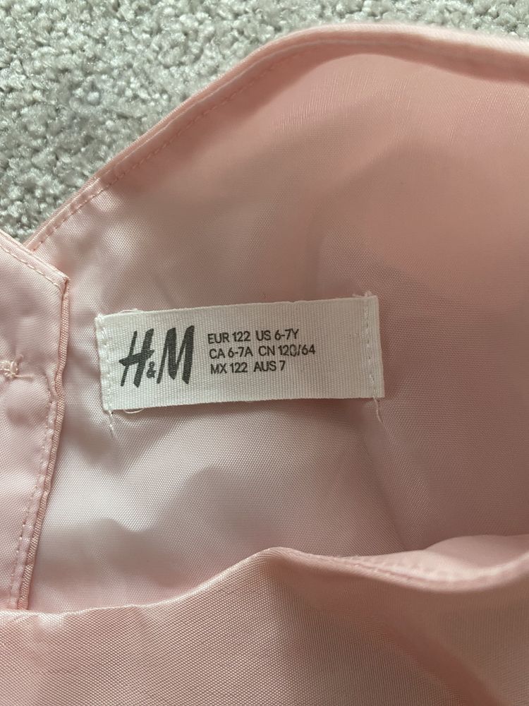 Jak nowa sukienka H&M 122 128 rozowa elegancka tiulowa wizytowa