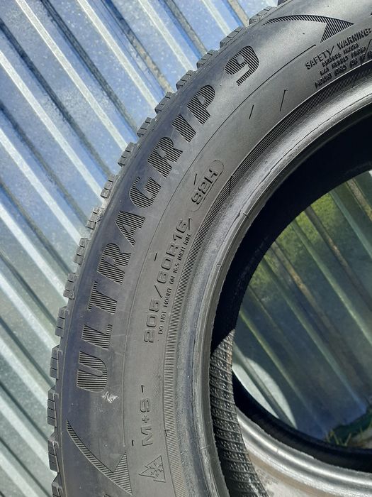 4x Opony zimowe 205/60R16 GoodYear UltraGrip 9 / 7mm